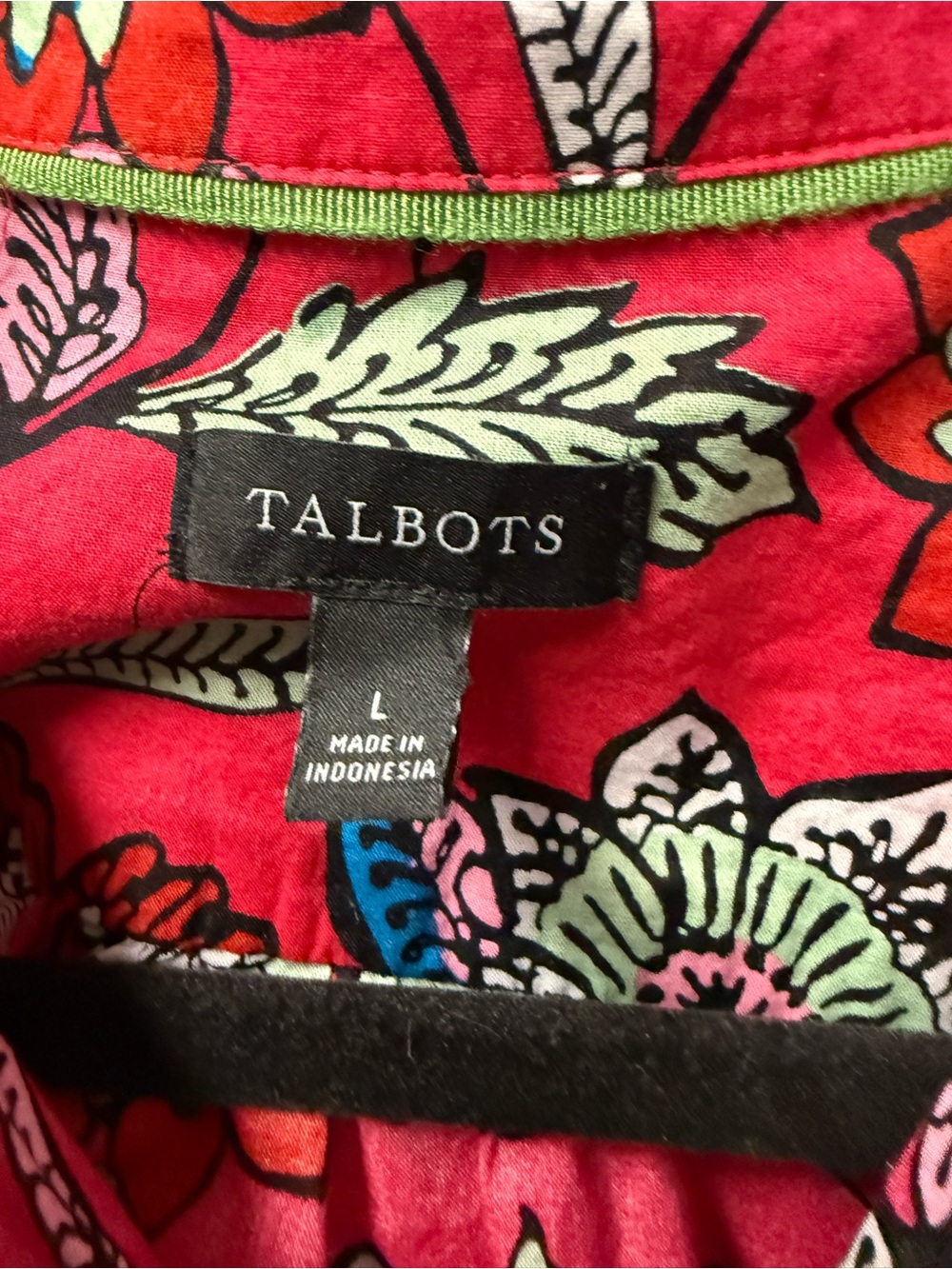 Talbots Pink Floral Button-Up Blouse - Picture 3 of 3